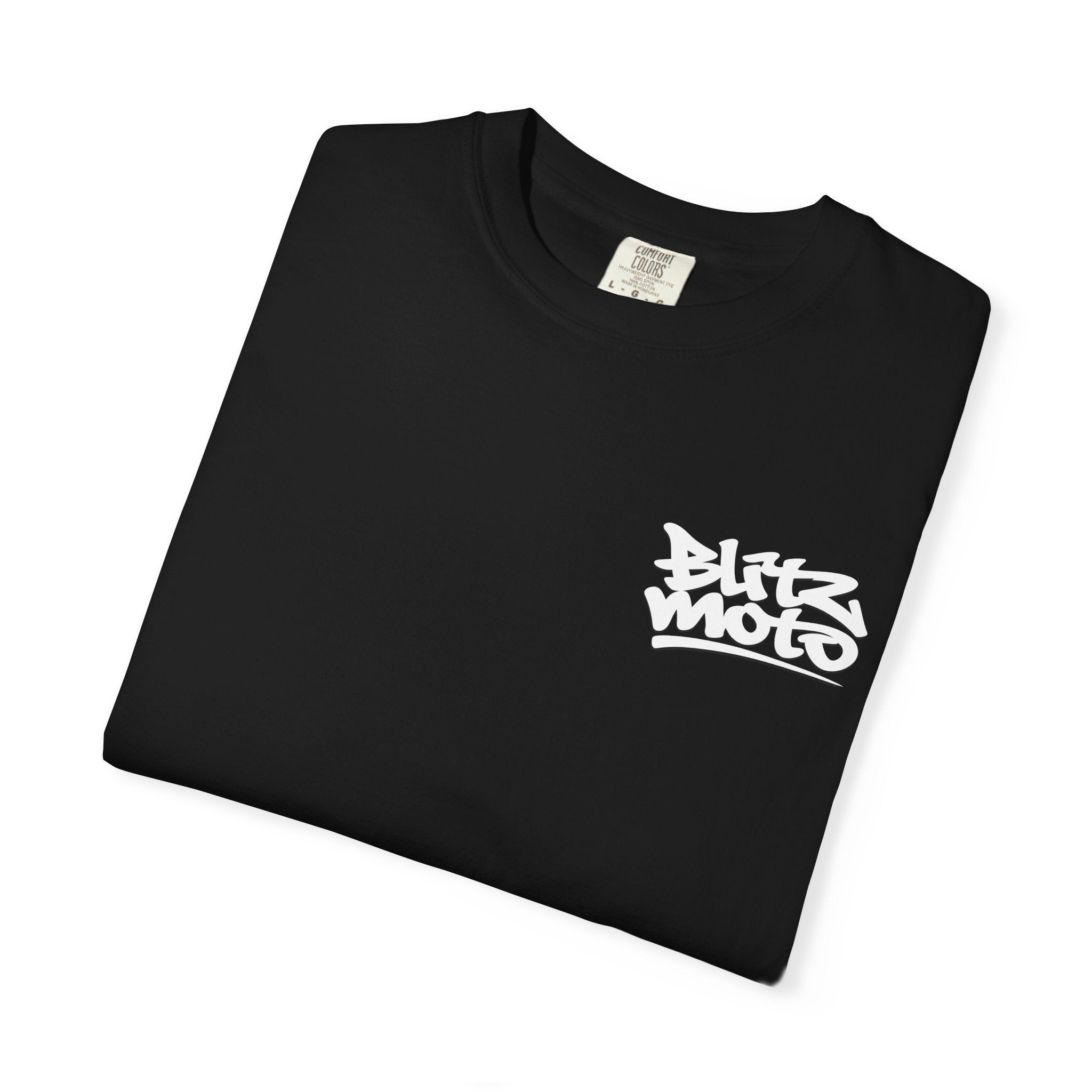 Blitz Moto USA Garment-Dyed Tee — Black