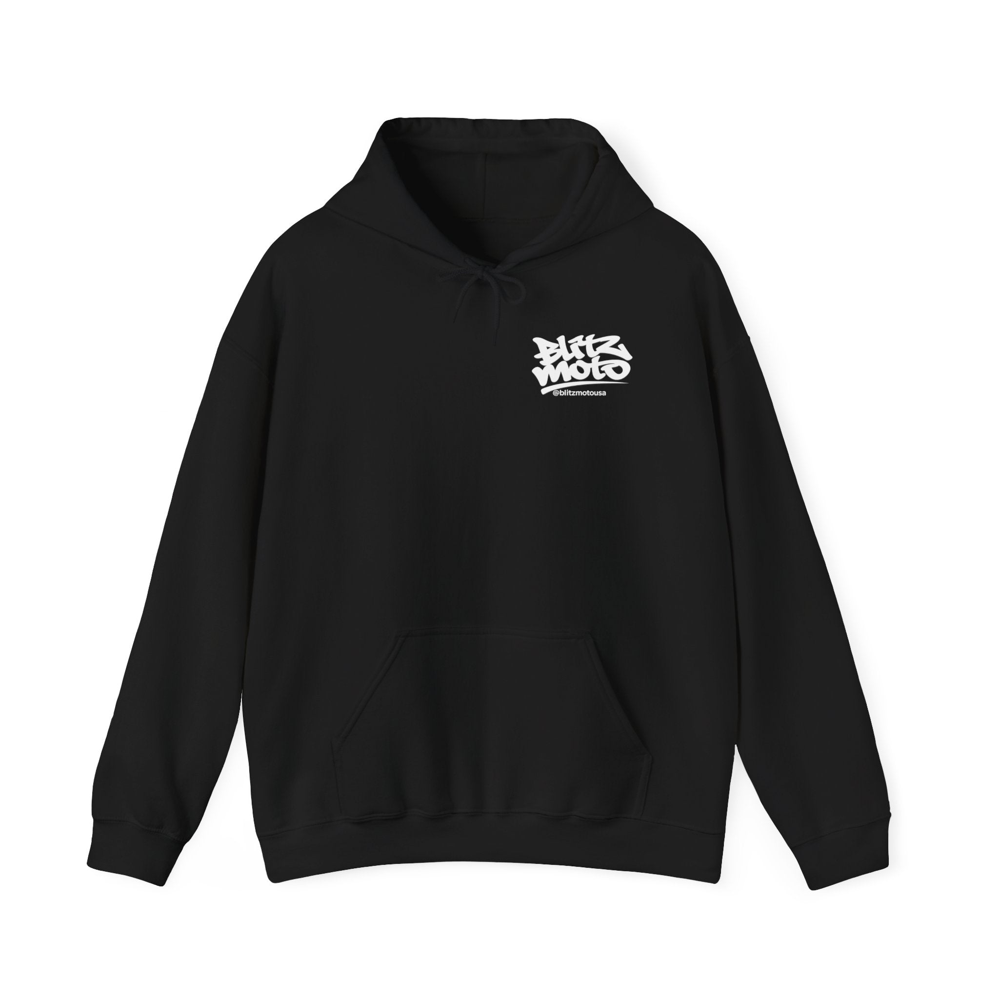 Blitz Moto USA Pullover Hoodie — Black