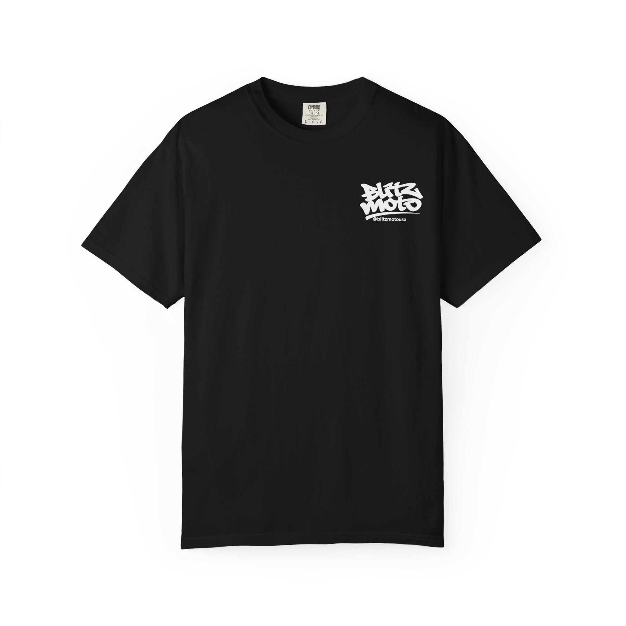 Blitz Moto USA Garment-Dyed Tee — Black