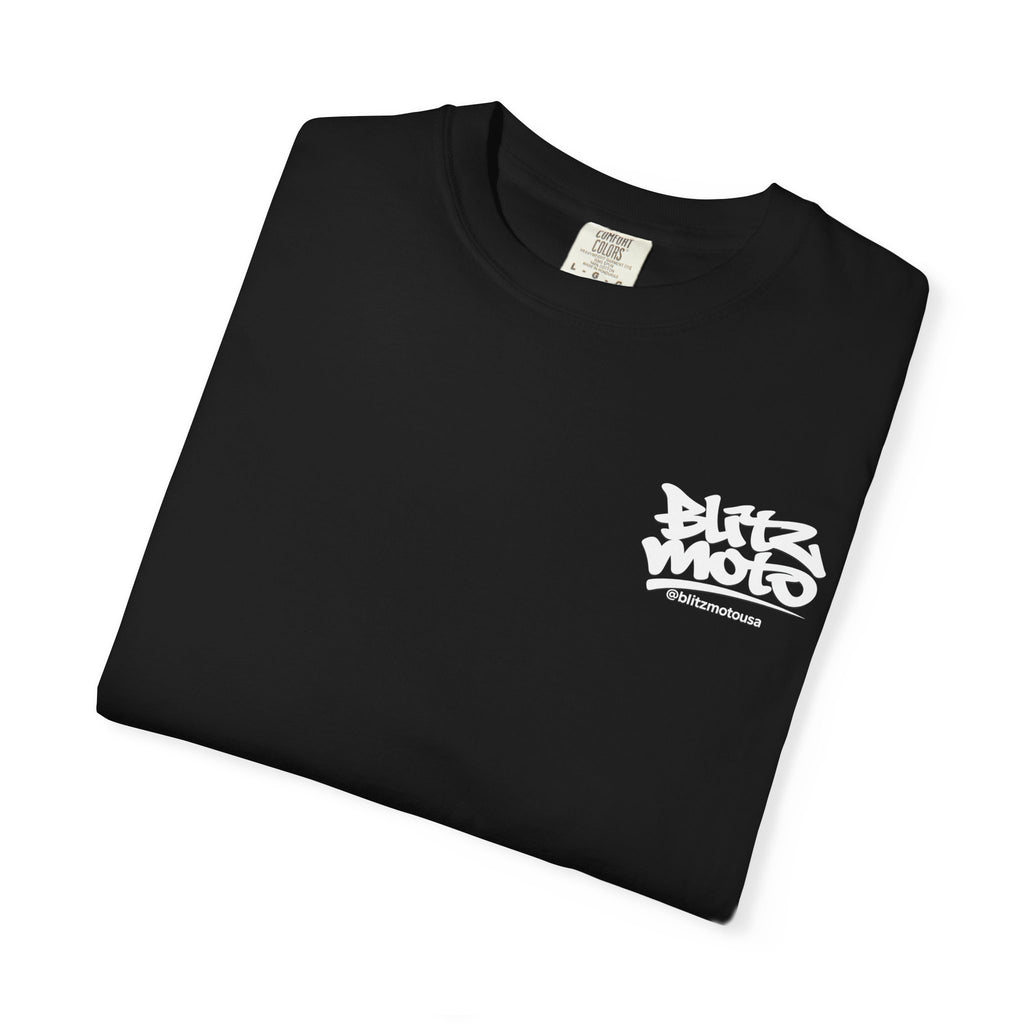 Blitz Moto USA Garment-Dyed Tee — Black