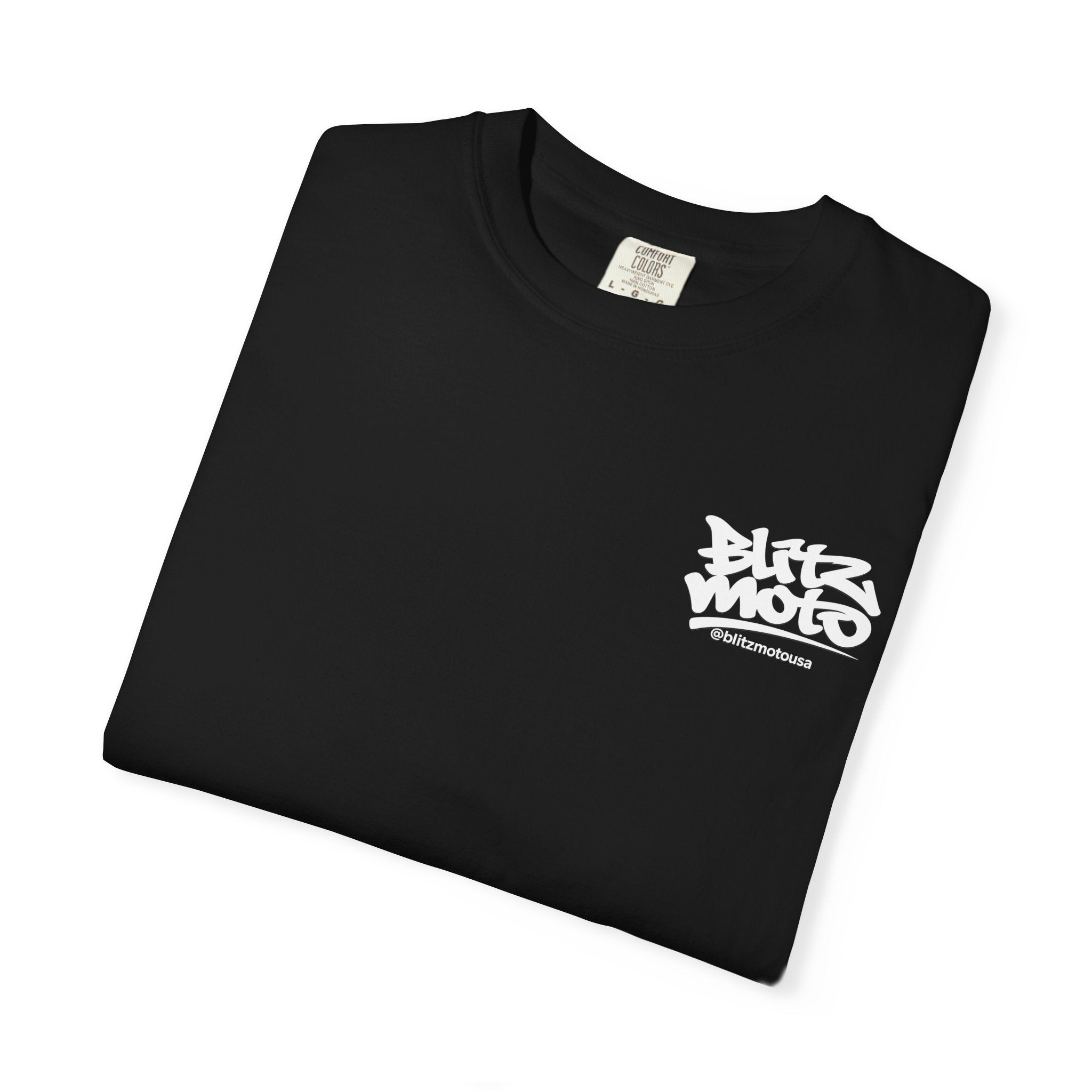 Blitz Moto USA Garment-Dyed Tee — Black