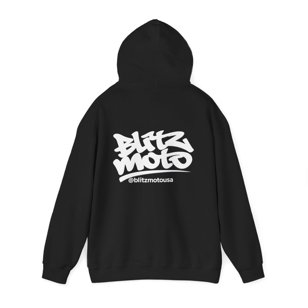 Blitz Moto USA Pullover Hoodie — Black