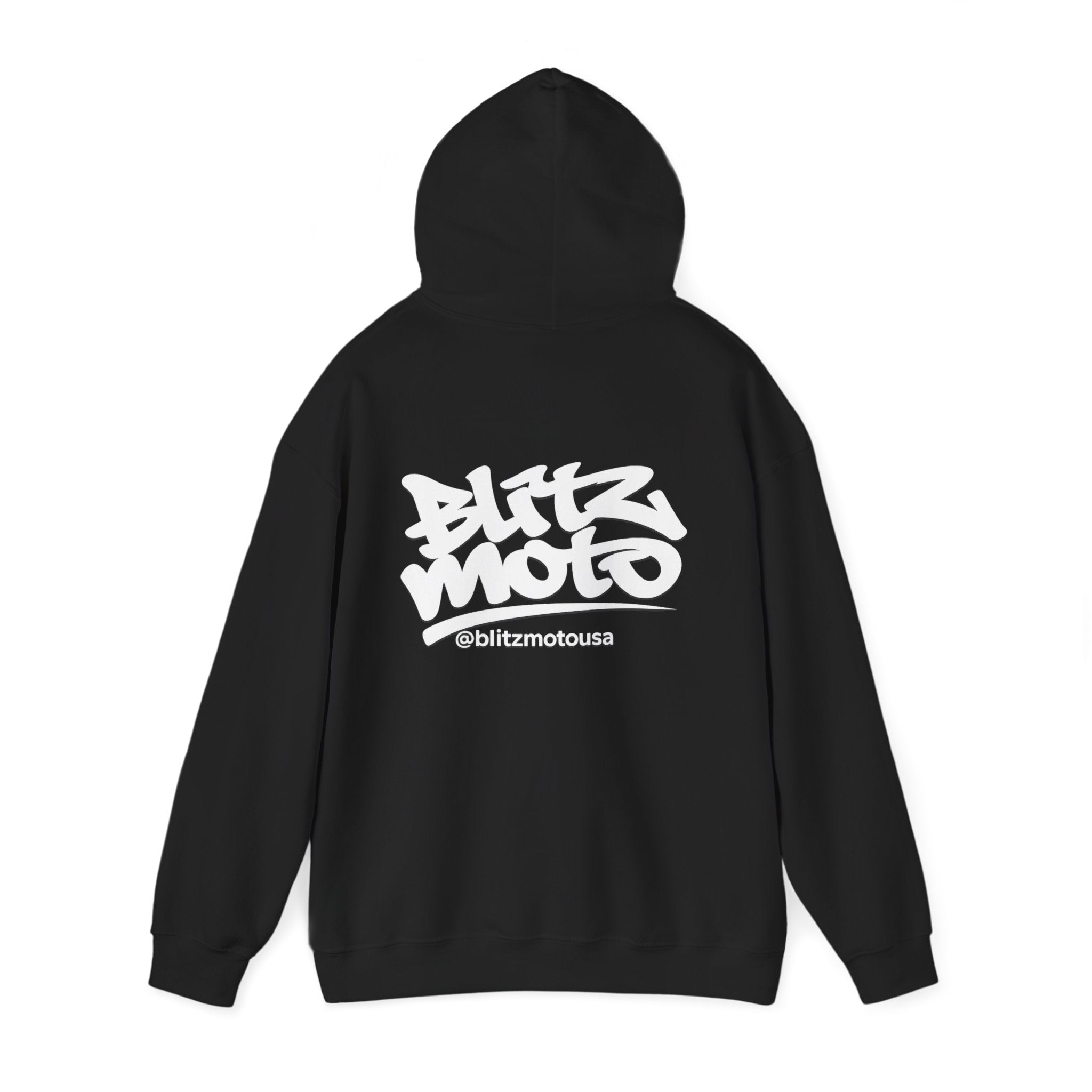 Blitz Moto USA Pullover Hoodie — Black