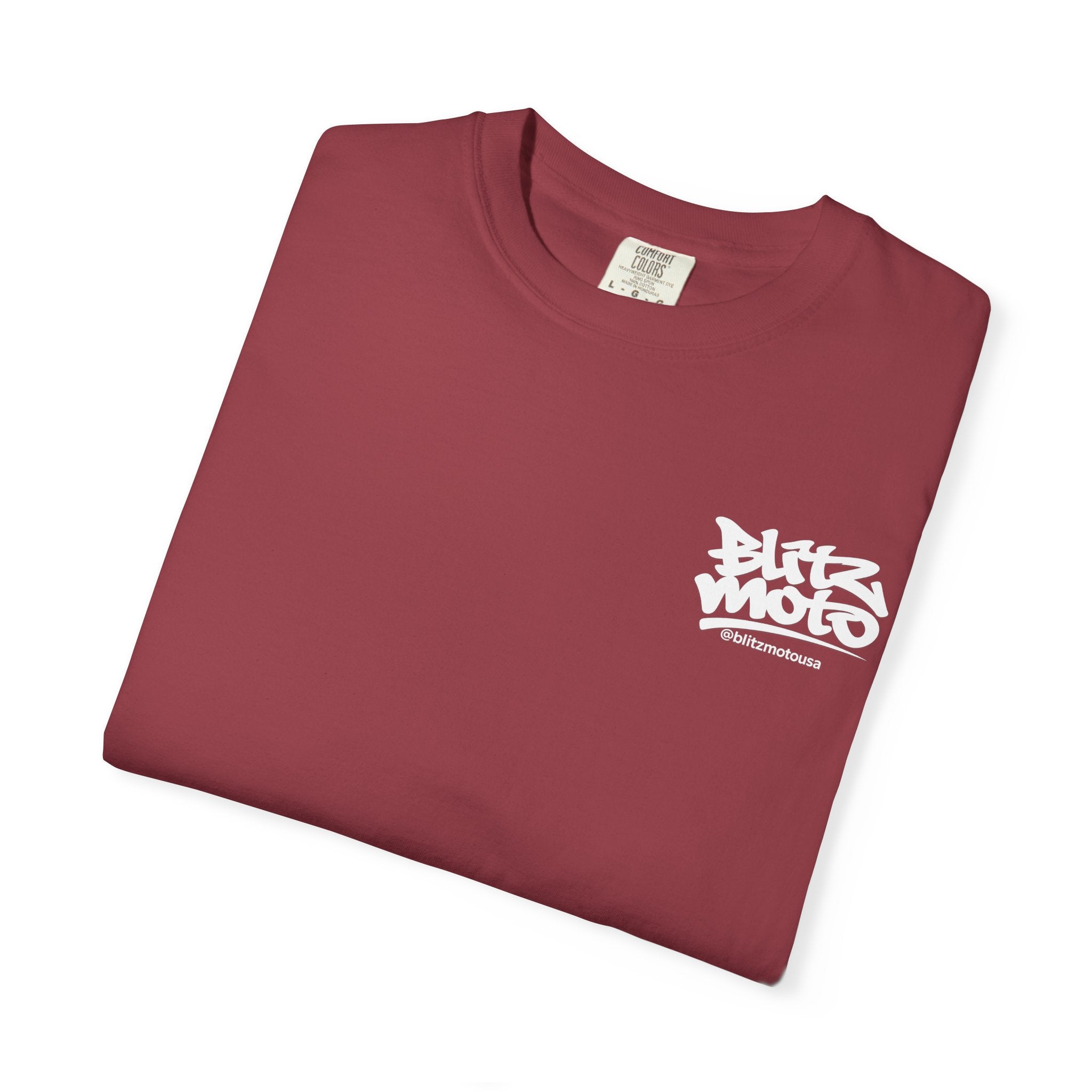 Blitz Moto USA Classic Tee — Chili