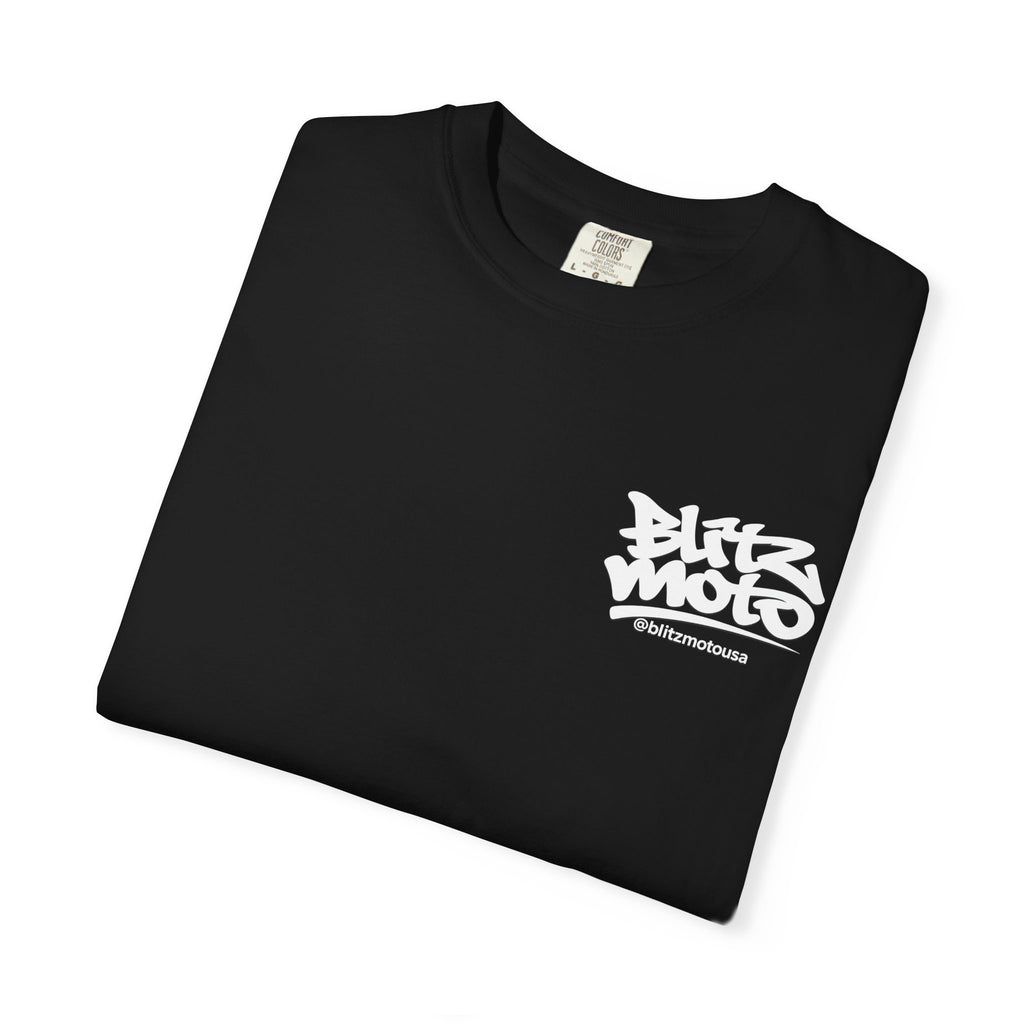 Chicago Blitz Moto Graphic T-Shirt — City Skyline & Flag Logo