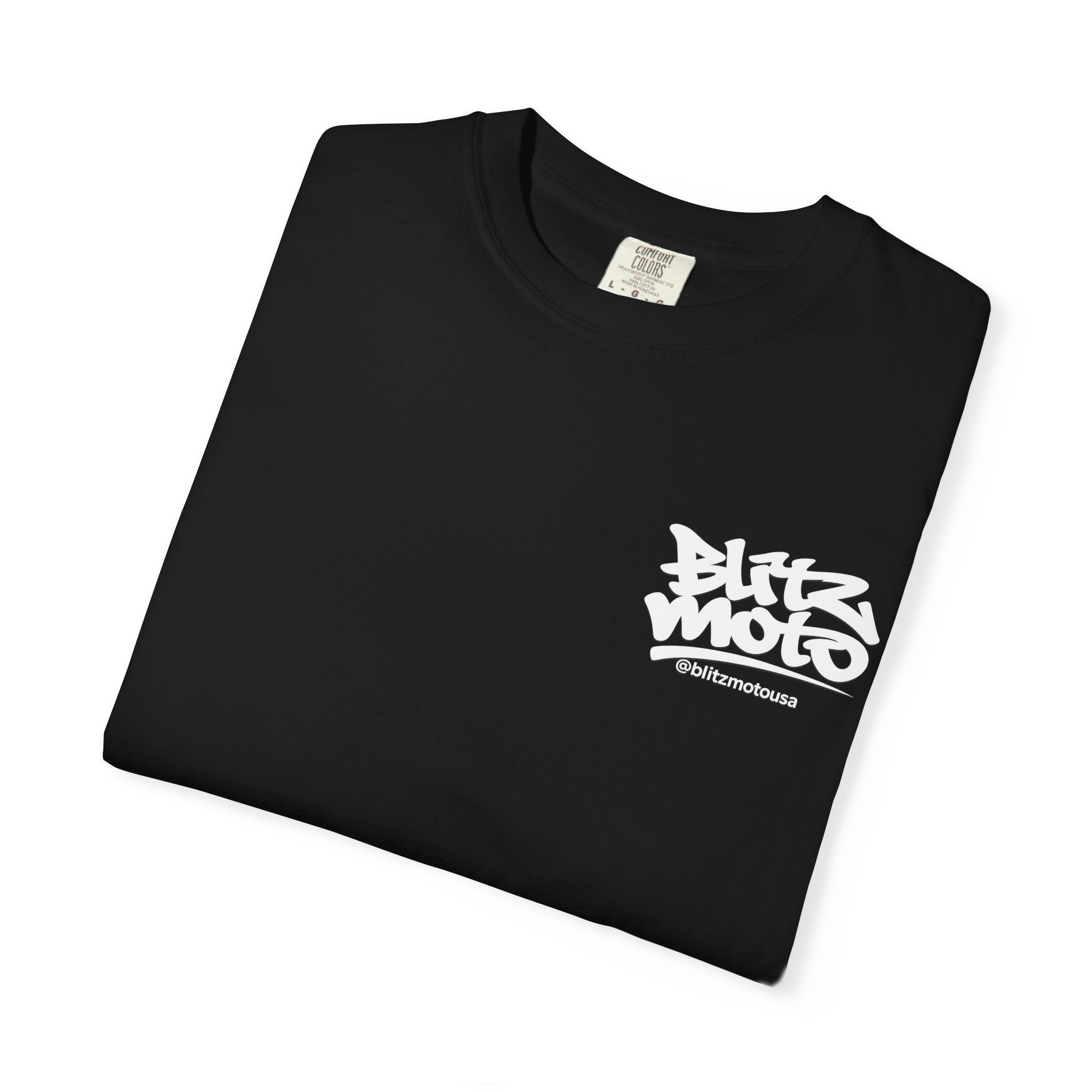Chicago Blitz Moto Graphic T-Shirt — City Skyline & Flag Logo