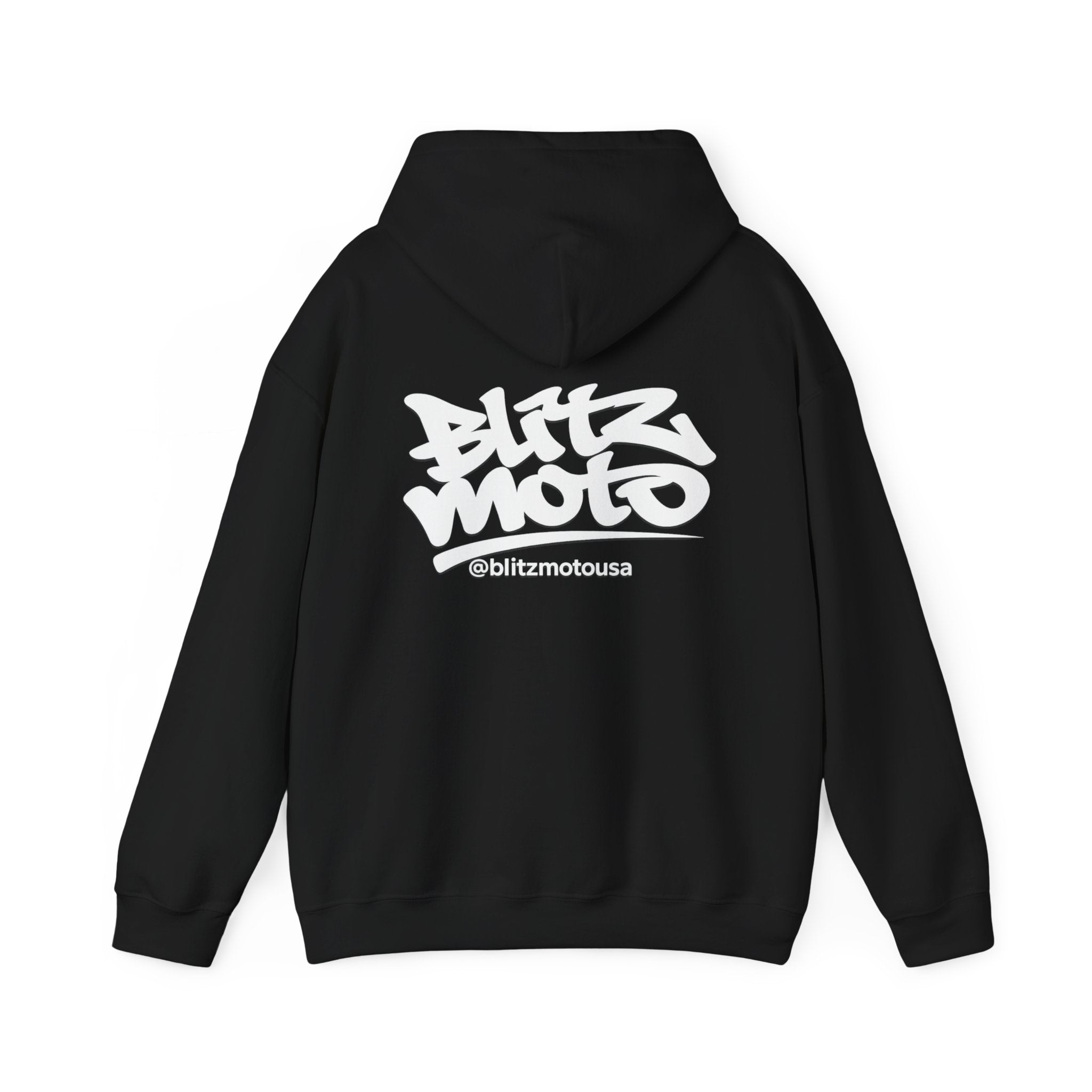 Blitz Moto USA Pullover Hoodie — Black