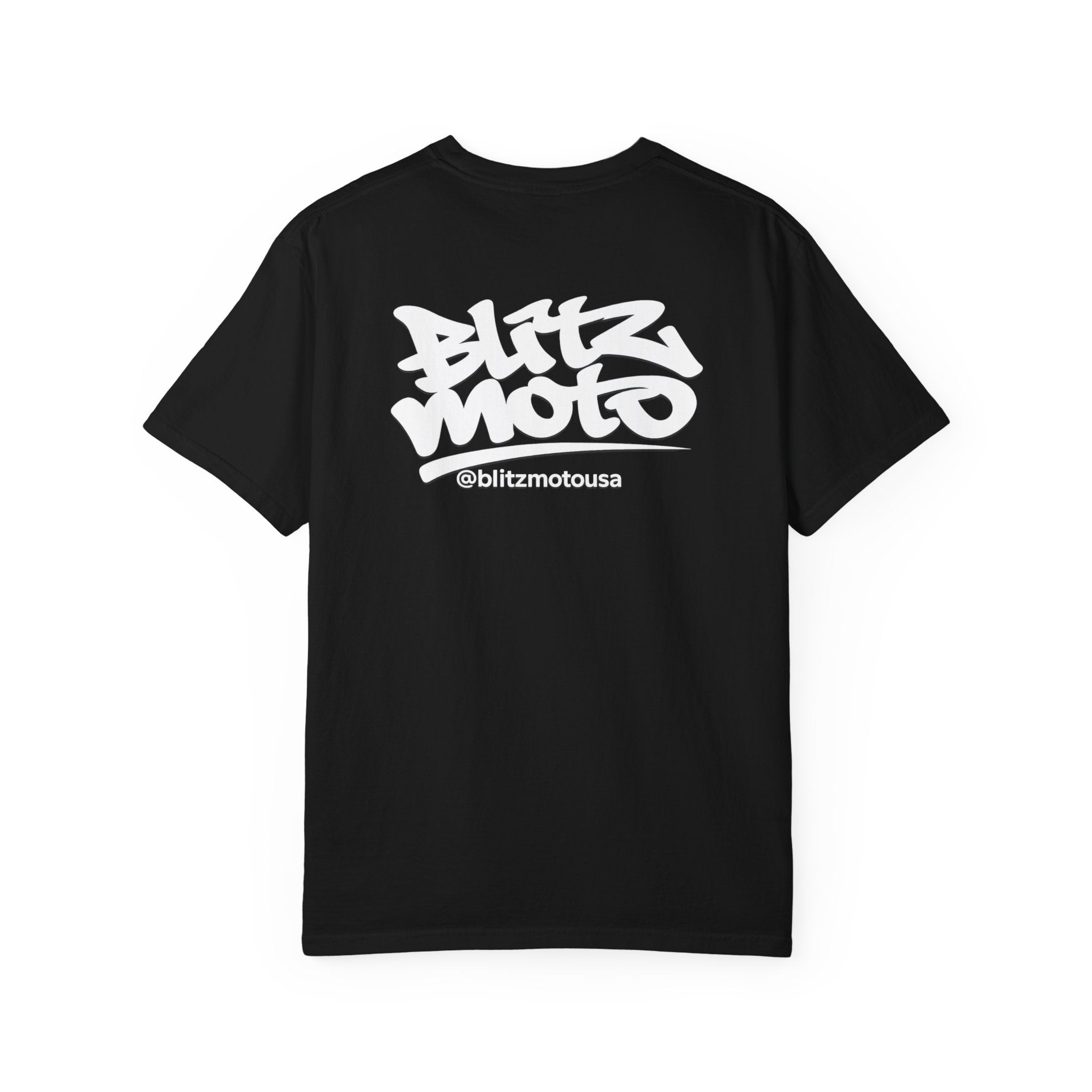 Blitz Moto USA Garment-Dyed Tee — Black