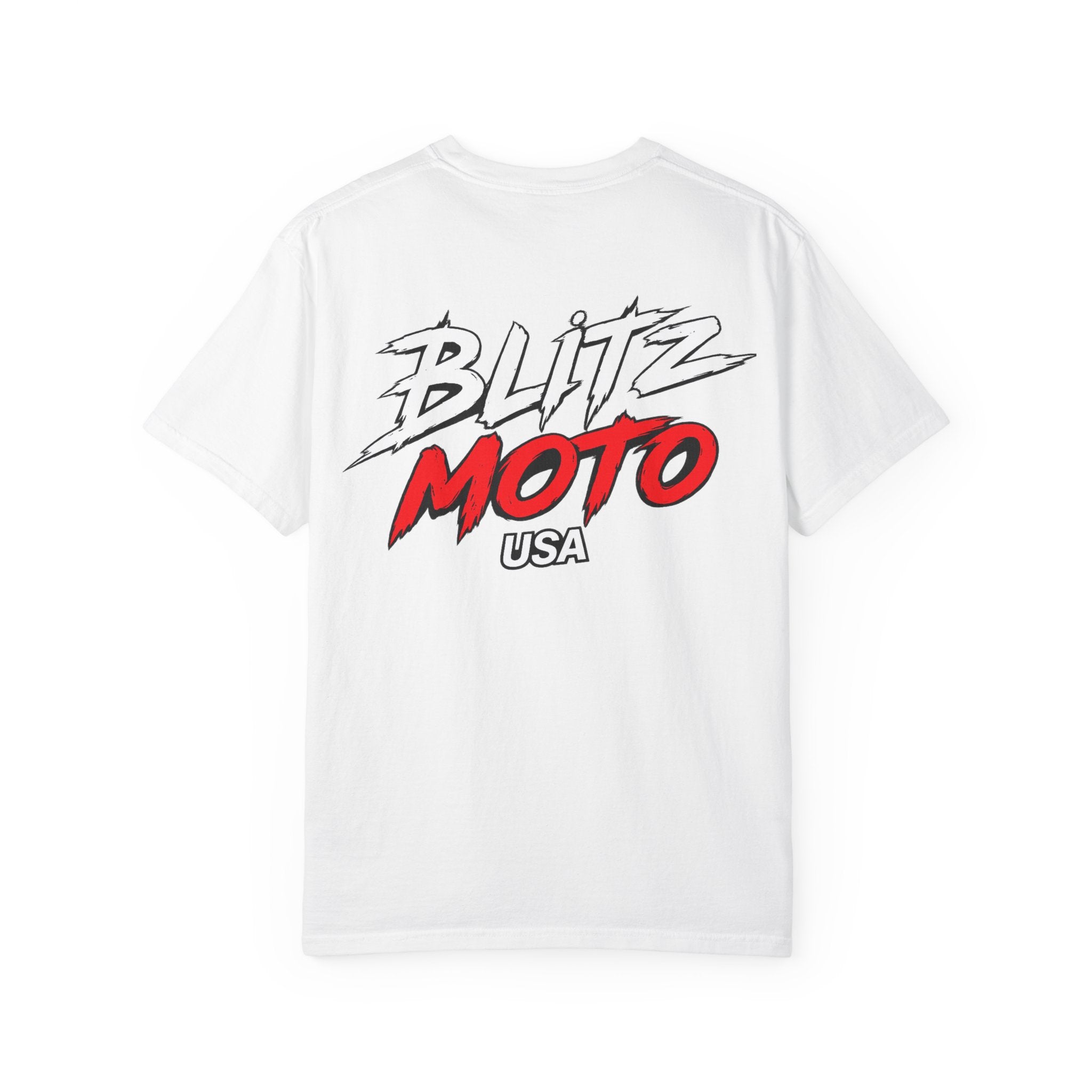 Blitz Moto USA Garment-Dyed Tee — White