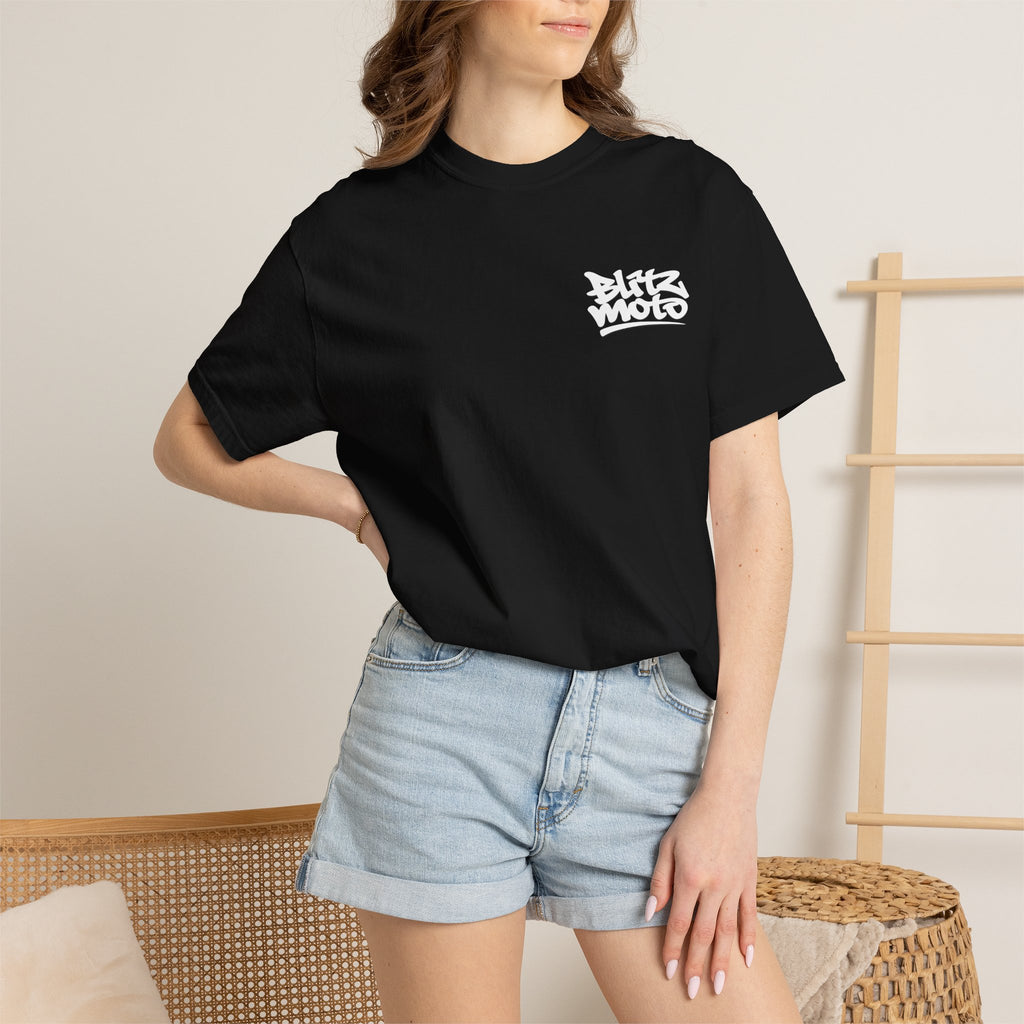 Blitz Moto USA Garment-Dyed Tee — Black